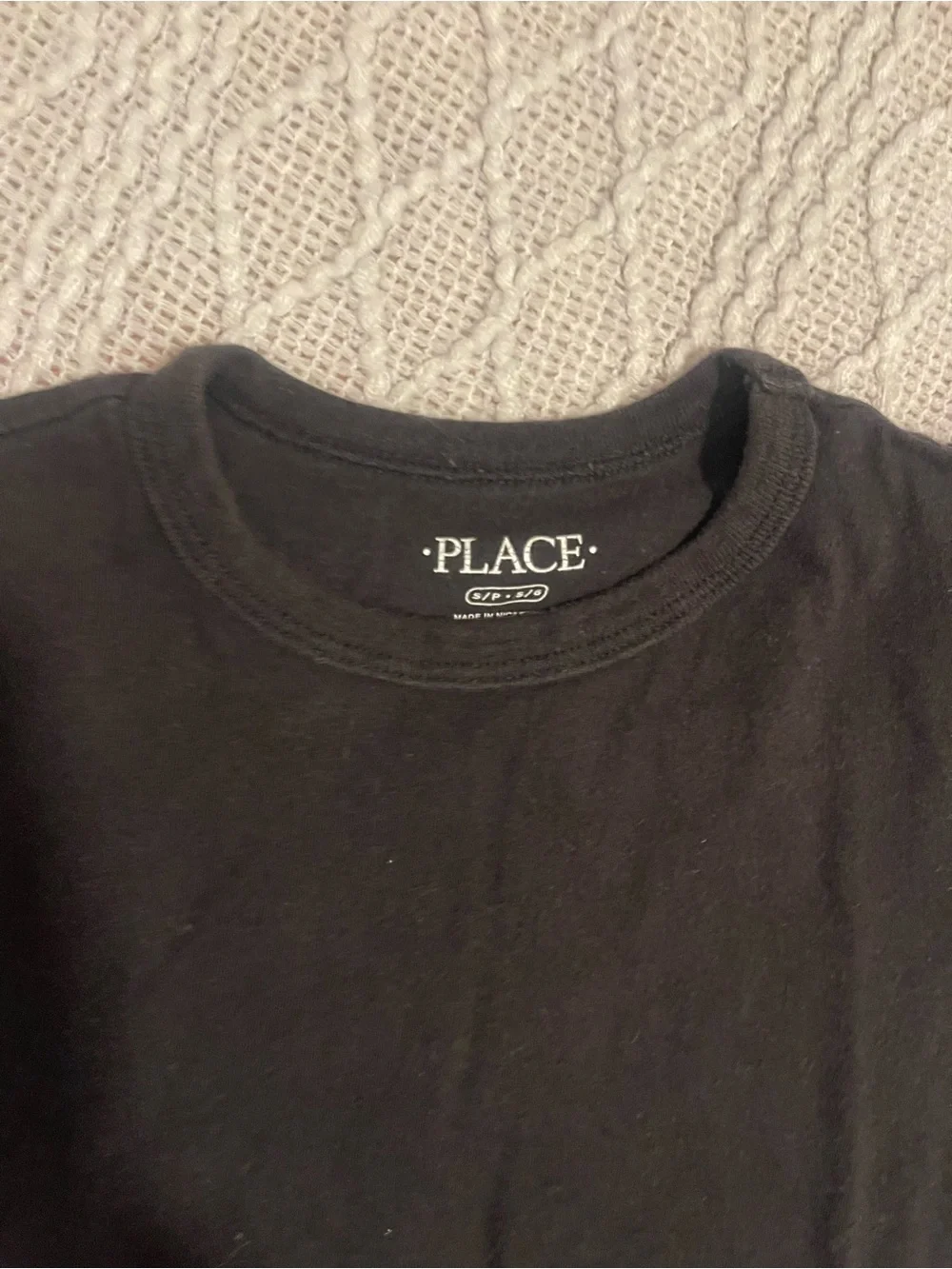 The Children's Place Black Short Sleeve Crewneck Tee